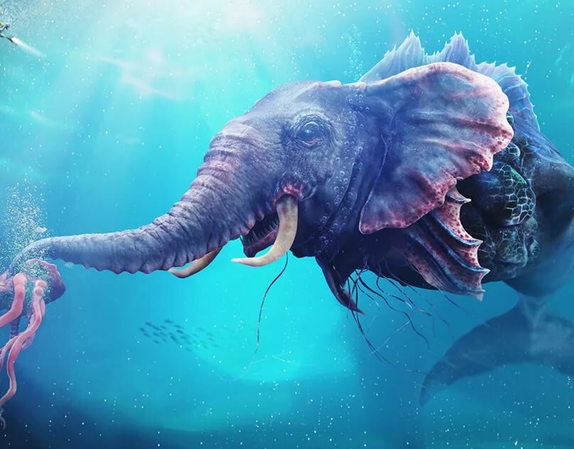 Динозавр жил в воде. Левиафан блуп. Морские монстры. Морские чудища. Океанские чудовища.