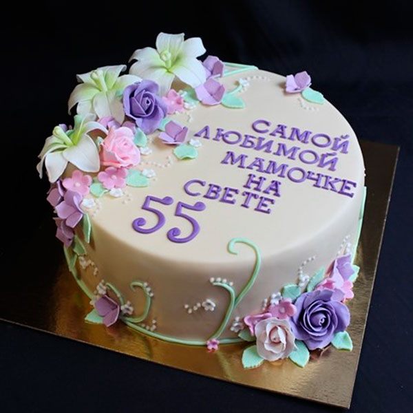 Красивые торты на 55 лет женщине фото